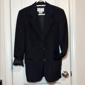 Henri Bendel Black Blazer Suit Jacket 100% Cashmere